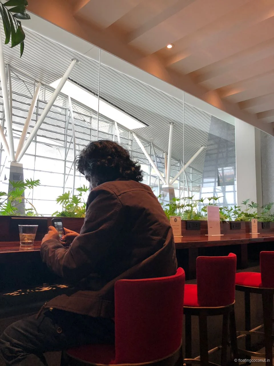 Anxious to reach the first airport as early as possible, and fortunate to have a lounge to chill